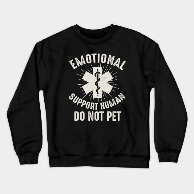 Emotional Support Human Crewneck Sweatshirt by Alema Art